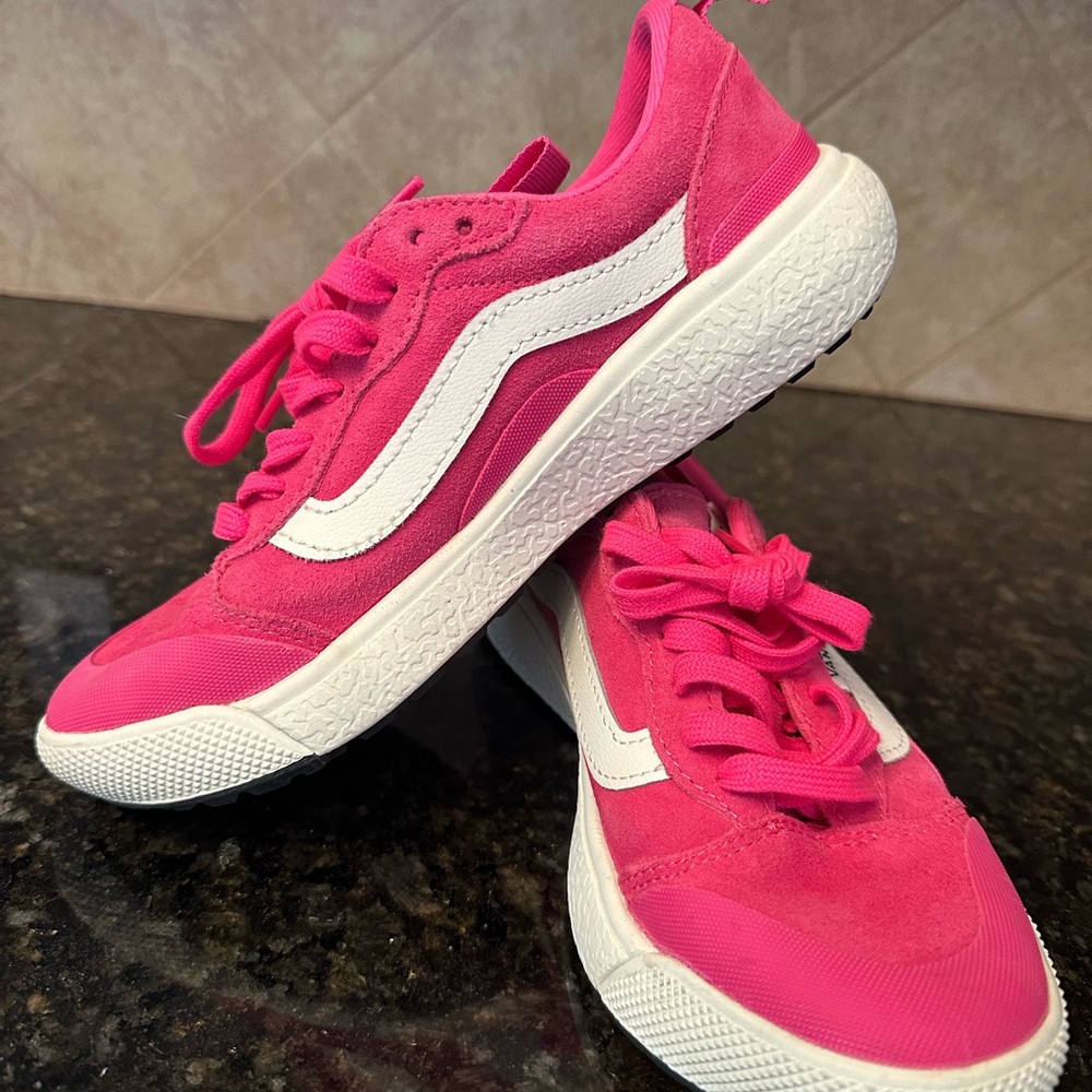 Vans Pink and White Sneakers